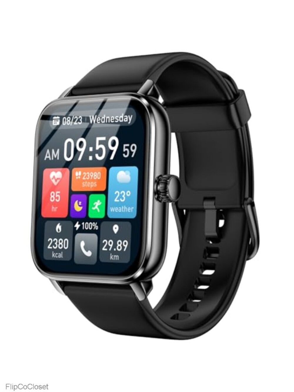 Smart Watch with Alexa, Bluetooth Calling, 1.85" HD Touchscreen, 120+ Sport